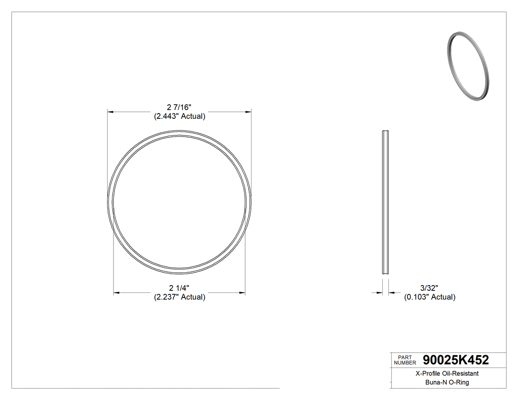 Technical drawing - 90025K452
